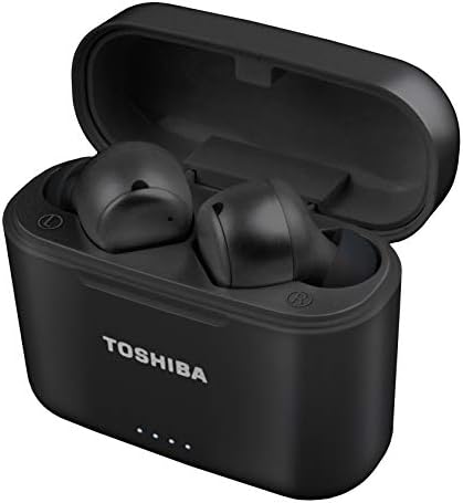 Qi Kablosuz Şarjlı Toshiba Air Pro 2 Gerçek Kablosuz Stereo Kulaklık, Siyah (RZE-BT750E)