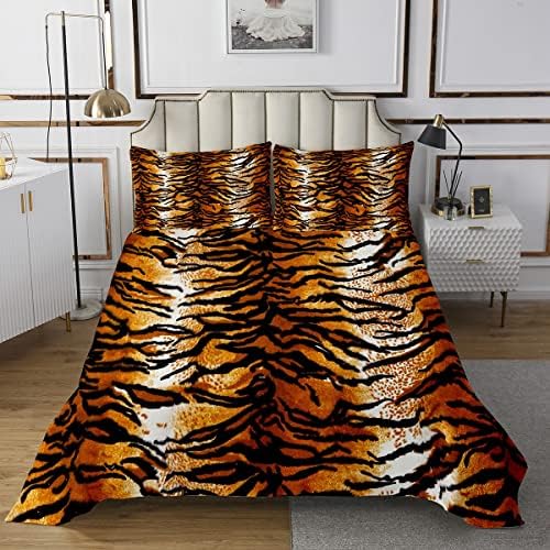 Erosebridal Kaplan Postu yatak örtüsü Safari Hayvan Temalı yatak örtüsü Seti Muhteşem Hayvan derisi Yatak Hafif Yumuşak Set