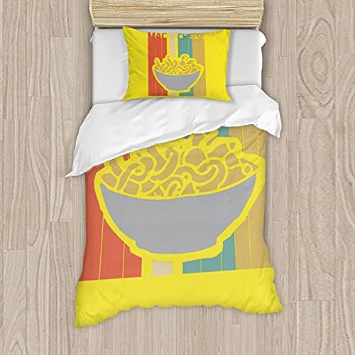 Mac Peynir Retro Yatak Çocuk Genç Çocuk Nevresim takımı Dekor Yatak Nevresim Ev Yatak Odası 2 Yastık kılıfı 3 Parça Dekoratif