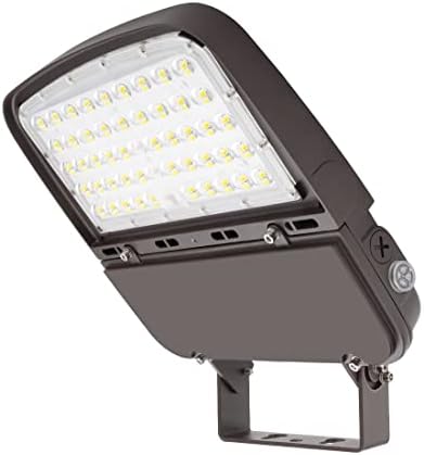 Fotoselli Xbuyee 150W LED Otopark Işığı, Kısılabilir LED Ayakkabı Kutusu Alanı Dış Mekan Sokak Direği Işıkları, Mafsal Montajlı,
