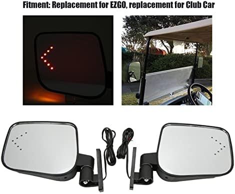 Entatial Kulübü araba LED Yan Ayna, 12 V Temizle Görüş Çifti dikiz aynası Dönüş sinyali ışık ile Değişiklik için Yedek EZGO