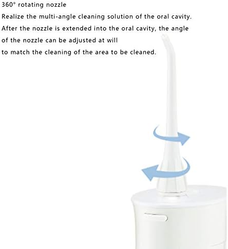 Orta Su Diş ipi, 165 ML Akülü Taşınabilir Elektrikli diş duşu, İki Hidrolik Mod,IPX7 Su Geçirmez, 30 Günlük Kullanım için USB