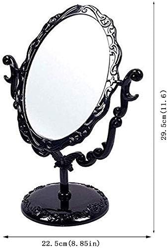 Ev Eşyaları Kozmetik Ayna Standı ile Küçük Kompakt Kozmetik Ayna Masa makyaj aynası 360°Döner Vintage Stil Tek makyaj aynası