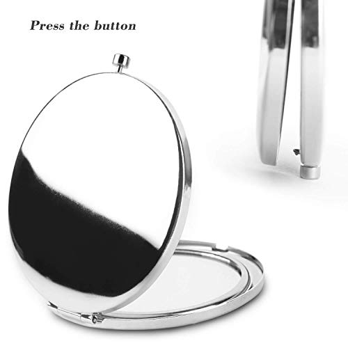 Penard makyaj aynası Büyüteç Kompakt Kozmetik Ayna Metal Yuvarlak Ayna Katlanır Mini cep aynası Taşınabilir el aynası Kadın