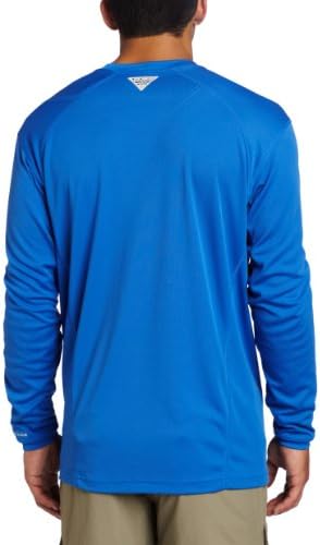 Columbia Erkek Skiff Guide III Uzun Kollu Gömlek, Canlı Mavi, Büyük