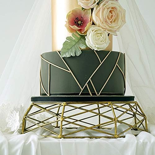 BJL High-end düğün tatlı masa dekorasyon kek tepsisi retro altın tatlı çerçeve yaratıcı kek ekran standı, 2 renk Kek standı