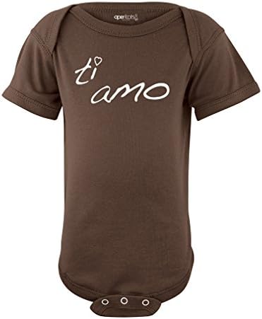 Apericots Ti Amo (Seni Sevdiğim için İtalyanca) Sevimli Bebek sevgililer Günü Bodysuit