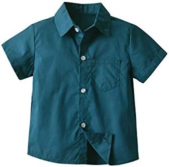 Yürüyor Bebek Erkek Hawaii Gömlek Düğme Aşağı Kısa Kollu Çizgili Ekose Baskı papyon Casual Tops T-Shirt