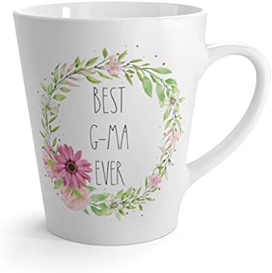 En iyi G-Ma Hiç Kahve Kupa-G-Ma Latte Kupa - Rae Dunn Tarzı - Kişiselleştirilmiş Kupa-Anneler Günü Hediyesi İçin G-Ma-Doğum