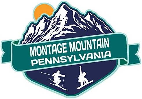 Montaj Dağ Pennsylvania Kayak Maceraları Hatıra 2 İnç Vinil Decal Sticker Dağ Tasarım