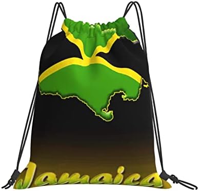 Jamaika İpli Sırt Çantası, Yoga Spor Yüzme Seyahat Plaj İçin Spor Salonu Sackpack Çanta