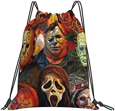 Korku film karakterleri ipli sırt çantası su geçirmez dize çanta sırt çantası Sackpack spor salonu spor piknik için