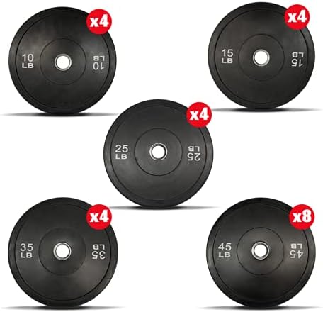 Gronk Fitness Premium Siyah Olimpik Tampon Ağırlık Plakaları