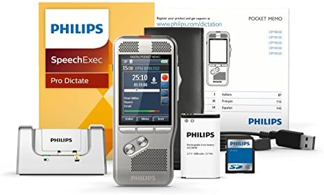 Speech Exec Pro Dikte Yazılımı ve SR Modülü ile Philips DPM8000 / 01 Dijital Cep Notu