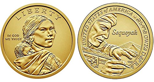 2017 P, D Kızılderili (Sacagawea/Altın) Dolar 2 Sikke Set Uncirculated