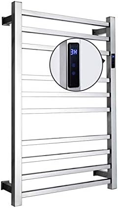 10-Bar duvara monte havlu ısıtıcı, enerji Verimli 88 W elektrikli ısıtmalı havlu askısı için banyo havlu ısıtıcı Ray, kare