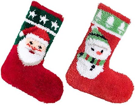 LoveınDIY DIY El Yapımı Güzel Noel Çorap Kardan Adam ve Noel Baba Halı Mandalı Çengel Kilim Kitleri Takım Elbise Ev Tekstili