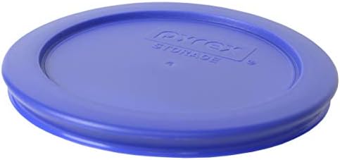Pyrex 7200-PC Amparo Mavi Yuvarlak Plastik Gıda Depolama Yedek Kapaklar - 2 Paket