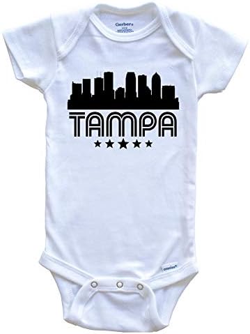 Gerçekten Harika Gömlek Tampa Florida Skyline Retro Tarzı Bebek Onesie
