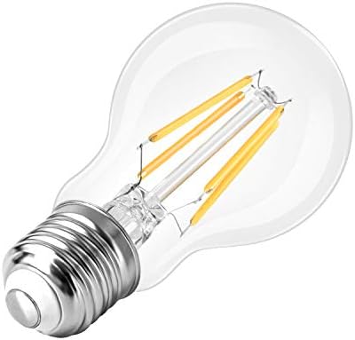 SISHUINIANHUA led ışık topu Ampul Edison Vida Filament A60 Lamba E26 E27 4/6/8 W Eşdeğer 20-80 W Temizle Akkor [Enerji Sınıfı