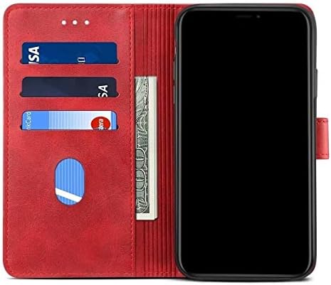 Cep Telefonu kılıfı ıçin Büyük Huawei Y9 2019 Iş Tarzı Yatay Çevir Deri Kılıf Tutucu ve Kart Yuvaları ve Cüzdan (Renk: Kırmızı)