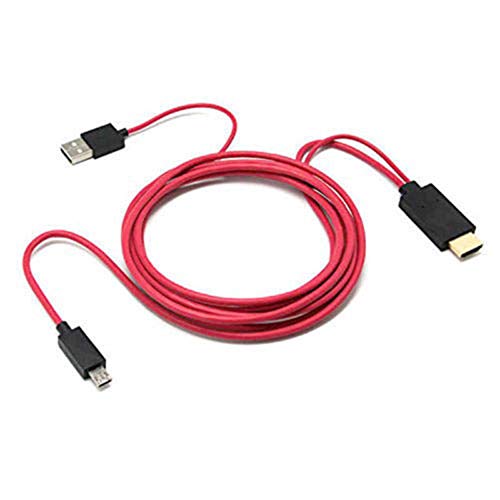 HDMI 1080p Kablo TV AV Adaptörü Cep Telefonları Tabletler HDTV için mikro USB (Kırmızı)