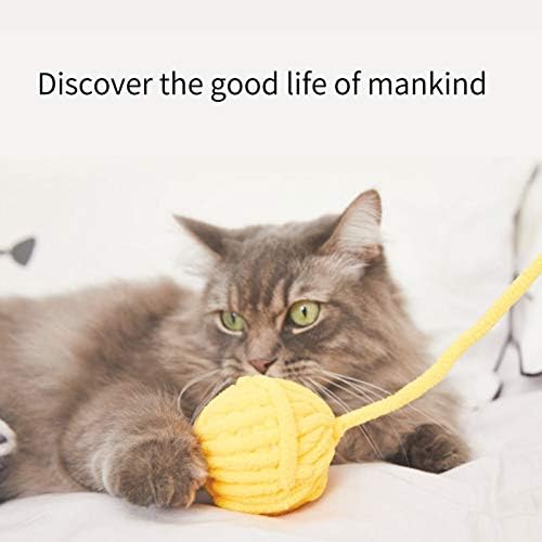 ÖTÜCÜ Kedi Oyuncaklar - Pet Malzemeleri Interaktif Dahili Çan Molar Pamuk Ipliği Kedi Topu Oyuncak Ev için, eğlenceli Oyuncak