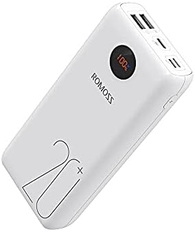 ROMOSS USB C Güç Bankası, 20000mAh PD 3.0 Taşınabilir Şarj Cihazı 18W 3 Çıkış ve 3 Giriş Harici Pil Paketleri iPhone, iPad