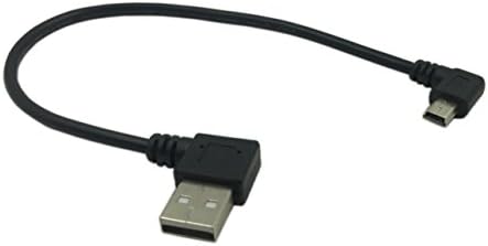 CERRXIAN 9 İnç Mini USB Kablosu Combo Mini USB Sağ Açı ve Sol Açı Erkek USB Tip A 2.0 Sol Açı Erkek Veri Senkronizasyonu ve