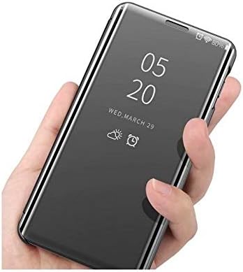 Minyangjie Cep Telefonu Kılıfı Telefon kılıfı Galvanik Ayna Yatay Çevir Deri Kılıf Tutucu ile Huawei P SMRT Z için(Siyah) (Renk: