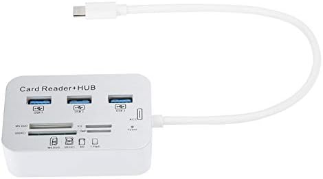 PRAİA Masaüstü Aksesuarları, Up 3-Port USB 3.0 Hub Tipi-C MS M2 Multi-in-1 Hafıza kart okuyucu için 2 K / XP / Vista / Win