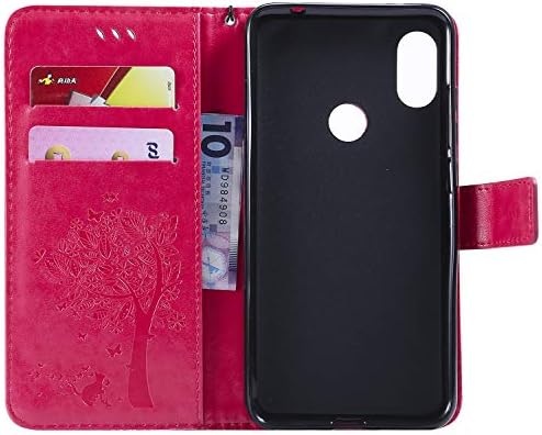 Kar Renk Deri Cüzdan Kılıf Xiaomi Redmi ıçin Not 6 Pro Premium PU Deri Folio Kapak Çevirin Kickstand ve Kredi Yuvaları ıle