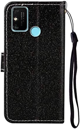 Cep Telefonu Kılıfı ıçin Büyük Huawei P Akıllı 2020 Glitter Toz Yatay Çevir Deri Kılıf Kart Yuvaları ve Tutucu ve Fotoğraf
