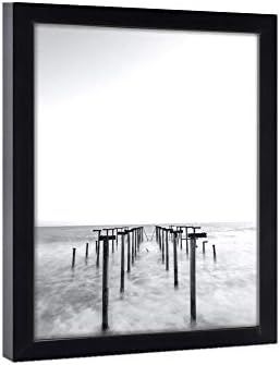 41x43 Resim Çerçeveleri Siyah Çerçeve-Asmak için Hazır Katı Çam Ahşap Poster Çerçevesi-Cilalı Cam Ön Temizle Pleksiglas Ekran