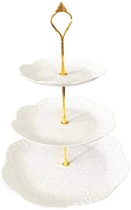 WCHCJ Ayrılabilir Kek Standı Avrupa Tarzı 3 Katmanlı Pasta Cupcake meyve tabağı Hizmet Tatlı Tutucu Düğün Parti Ev Dekor (Renk: