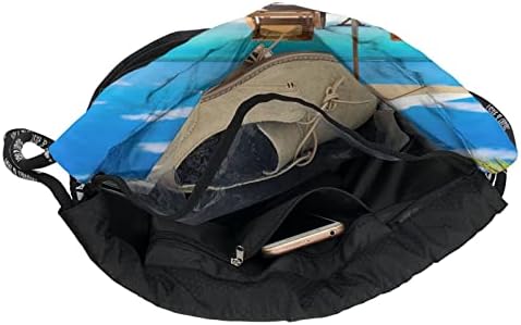 Plaj Palmiye Ağacı İpli sırt Çantası Spor spor çantası Unisex Spor Sırt Çantası Çok Fonksiyonlu Işın Ağız Sırt Çantası