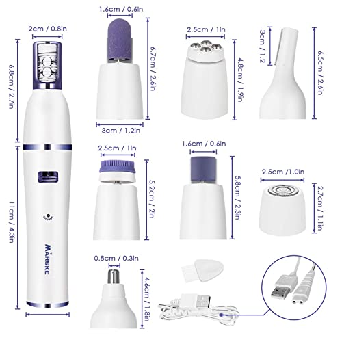 MARSKE Elektrikli Tıraş Makinesi kadınlar için, 7 in 1 Bayan tıraş makinesi kadın elektrikli ağrısız saç çıkarıcı-USB şarj