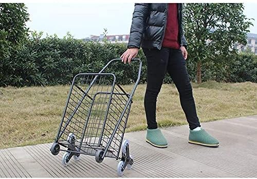 LYLSXY Arabası, alışveriş Sepeti Küçük Çektirme Römork Katlanır Tırmanma Arabası Süpermarket Sepeti Taşınabilir Yaşlı El Bagaj
