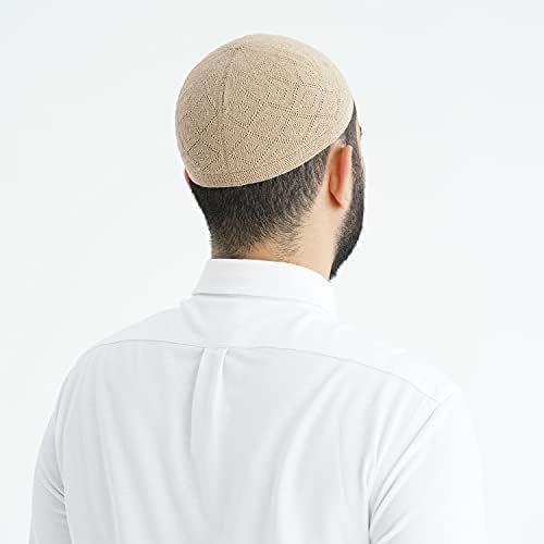 SAQENZA Kufi Şapkalar Erkekler için Müslüman 8 Parça-100 % Türk Pamuk-Taqiyah-Takke-İslam Hediye