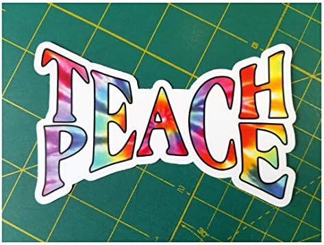 Minglewood Ticaret Öğretmek Barış 5 Die Cut Çıkartması-Kravat Boya - Hippi Aşk Özgürlük