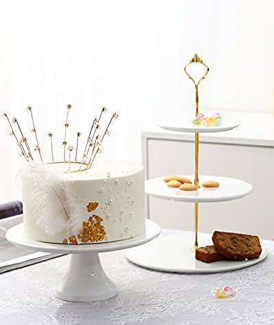 HXHN Cupcake towerModern Lüks Kek Standı Seramik Set Servis tepsisi Sevimli Aperatif İskandinav tatlı tabağı Düğün Destek Gateau