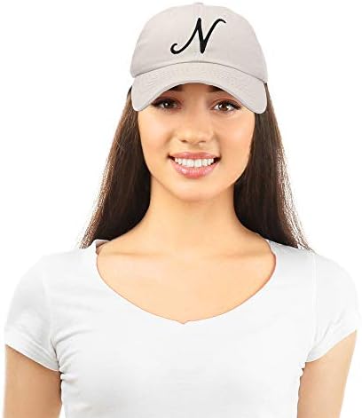 DALİX İlk Şapka Mektubu N Bayan beyzbol şapkası Monogram El Yazısı Nakış