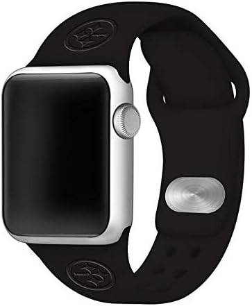 OYUN ZAMANI Pittsburgh Steelers Debossed Silikon Spor Saat Bandı Apple Watch ile Uyumlu (38 / 40mm-Siyah)