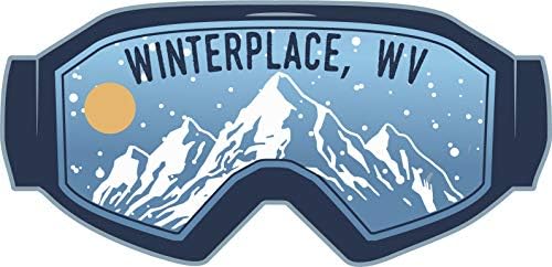 Winterplace Batı Virjinya Kayak Maceraları Hatıra 2 İnç Vinil Decal Sticker Gözlüğü Tasarım