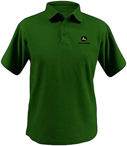 John Deere Erkek Logo Performans Polo Gömlek-Yeşil-XXXL
