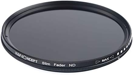 K & F Konsept 55mm ND2 için ND400 Değişken Nötr Yoğunluk Filtresi İnce Fader ND ND2-400 Optik Cam Sony Nikon Canon DSLR + Mikrofiber