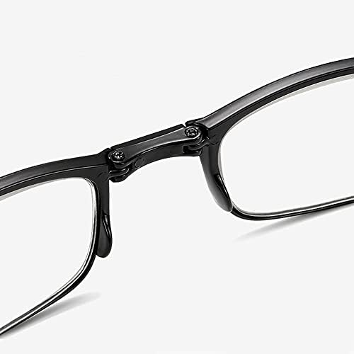 Kadın erkek Geometrik Rahat Şeffaf Büyüteç Gözlük Bilgisayar Gözlük Ince Çerçeve Katlanır Presbiyopik Gözlük TR Gözlük(L, kırmızı)
