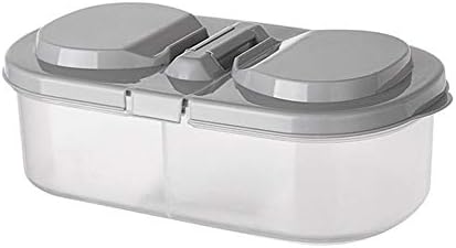 Colorido Mini Boyutu Çift-yuvası Mutfak Gıda saklama kutusu Plastik Sebzelik Buzdolabı Koruma Konteyner Gri