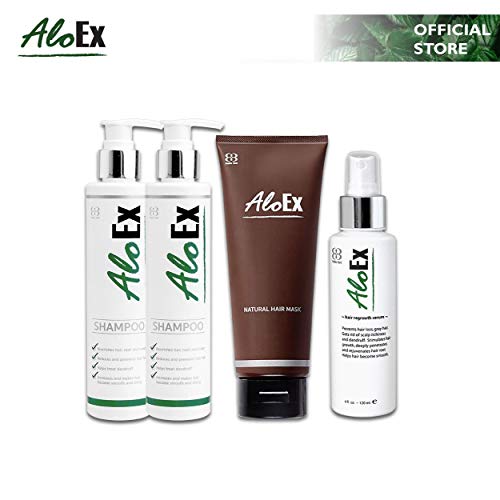 Set A58 AloEx Set Saç Büyütme Şampuanı 200ml AloEx Siyah Şampuan 200ml. Saçları Besler Thaigiftshop Tarafından DHL EXPRESS