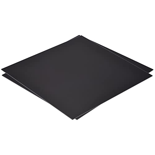 MECCANIXITY Siyah ABS Plastik Levha 12x12x0.08 inç için Yapı Modeli, DIY El Sanatları, Panel, 2 paketi